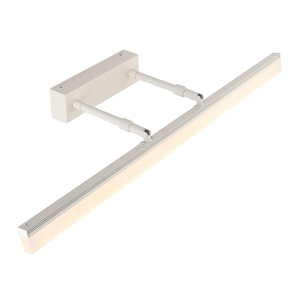 Specchio con Luce Led Bagno, Lampada Specchio Bagno, Illuminazione Trucco Spogliatoio, Lampada Frontale Retrattile per Specchio Bagno Armadio Muro, Luce Bianca Calda 00K