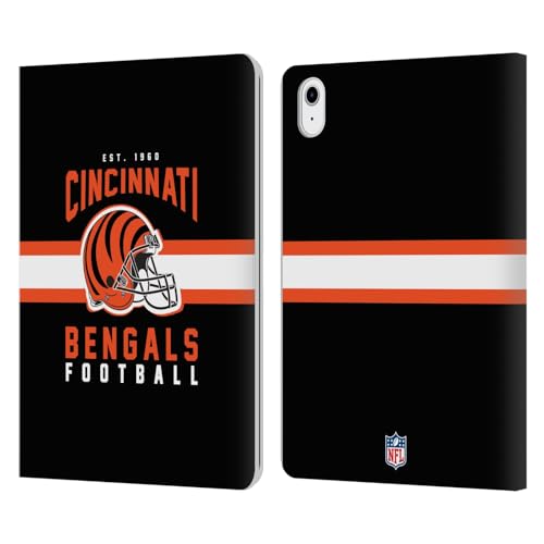 Housse portefeuille iPad Air 11 Cincinnati Bengals NFL contre les rayures