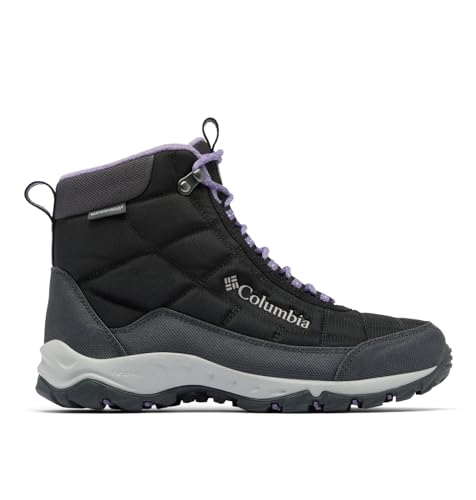 Columbia Womens Firecamp Boot, Black/Plum Purple, 8.5