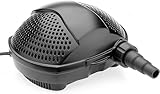 Pontec 50857 PondoMax (Eco 8000) Filterpumpe Teich, Wasserfall, Filteranlage, Teichpumpe für Außen, Energieeffiziente Bachlaufpumpe zur Filtereinspeisung, 10 m Kabel | Schwarz