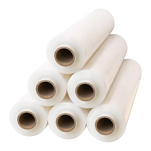 Film estensibile V1 Trade 6 Rotoli - Trasparente - 23 micron di spessore - Rotolo lungo 285 metri e largo 500 mm - Film per pallet resistente allo strappo