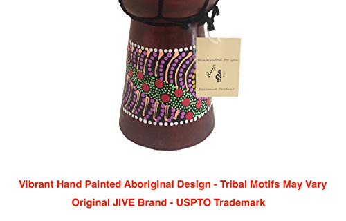 Djembe Drum Bongo Congo African Wood Drum - MED SIZE- 12" High - Professional Sound - NOT MADE IN CHINA Painted - Thumbnail 3