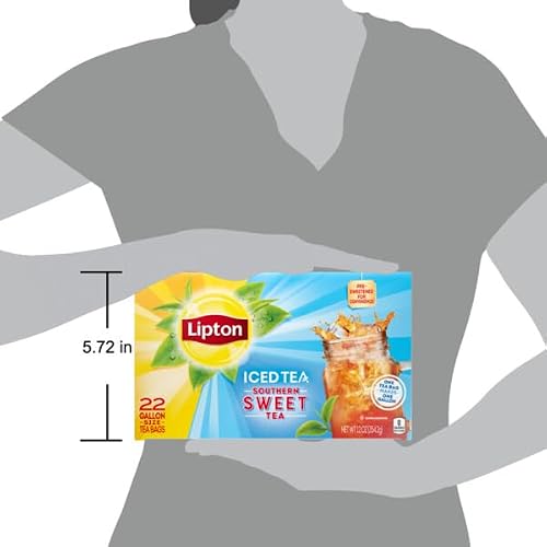 Lipton Southern Sweet Tea, Gallon-Size Tea Bags, 22 Count Box (Pack of 2)