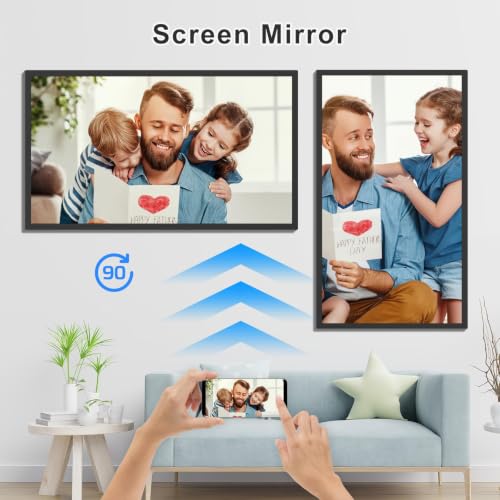 Image of 32 inch Digital Picture Frame Large Digital Picture Frame-64GB,FHD IPS, Remote Control, Auto-Rotate, Slideshow,Load Photo Video from Phone via APP Email, Free Cloud,Display Your Favorite Oil Paintings