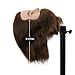 Male Mannequin Head,Training Head with 100% Human Hair 12inch Barber Mannequin Head Male Mannequin Head With Beard for Hair Styling, Practicing Cut Styling（With Beard,Dark Brown）