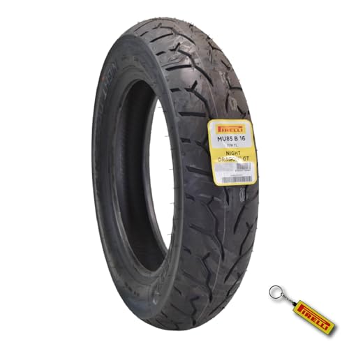 Pirelli Night Dragon GT MU85B16 M/C 77H TL Cruiser Motorcycle Rear Tire - Superior Traction & Handling for High-Performance Cruisers w/Keychain
