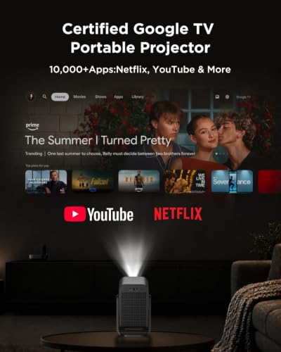 TCL C1 Smart Google TV Projector, WiFi and Bluetooth, 285° Rotating Gimbal - image 3
