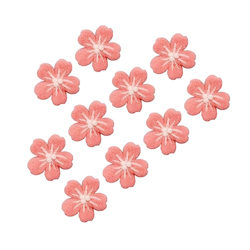 ULDIGI 10pcs Wool Felt Flower Hair Accessories Boys and Girls Present Decorative Appliques Bright Colors DIY Materials