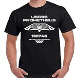Future of Flight Alien USCSS Prometheus White Logo Adult Shirt-XL