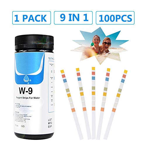 BRANDNEWS 9 Water 100pcs Quality Test Strips Check Water Quality Test PH Fish Tank Swimming Pool Aquarium Test Strips Water Health Professional Fast And Easy To Learn