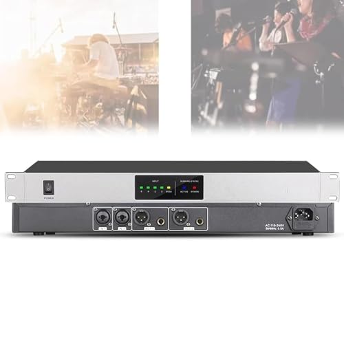 Supresor de retroalimentación profesional con desplazamiento de frecuencia antiultrasonidos, 9 niveles de intensidad de inhibición, supresión automática de ultrasónidos, para escenarios en vivo, estudios de grabación y bares miniatura 1