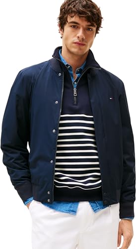 Tommy Hilfiger Uomo Bomber Tech Lightweight Relaxed Fit, Blu (Desert Sky), L