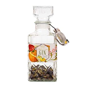 Thoughtfully – Make Your Own Gin – Gin Selbermachen Geschenkset – Inkl. Kräutermischung, Sieb & Glas-Dekanter