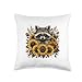 Raccoon Sunflowers Floral Cute Racoon Raccoon Throw Pillow