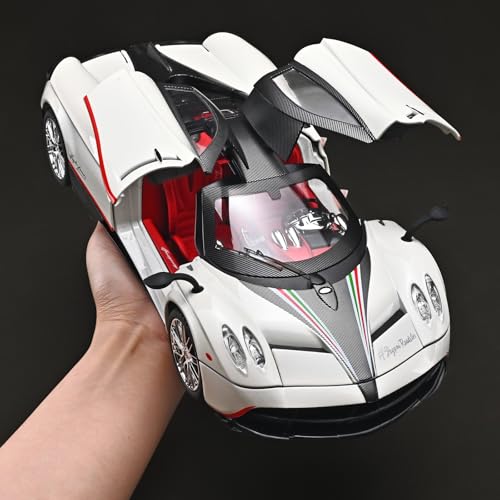 Carro de juguete 1:18 escala metal RZAPE blanco miniatura 5