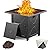 Xbeauty Propane Fire Pit Table, 28" Outdoor Gas Fire Pit Table, 40,000 BTU Auto-Ignition Fire Tables with Lid, Rain Cover and 3 Pounds Lava Stones for Outside Garden Backyard Deck Patio (Square)