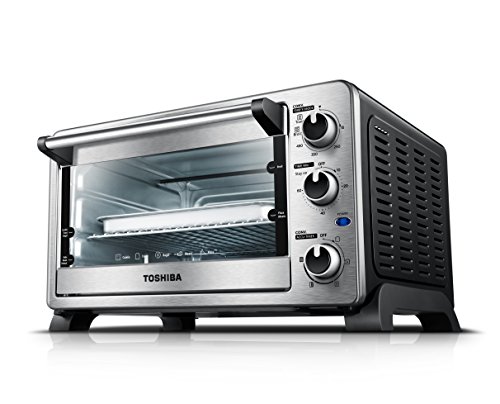 Toshiba Mc25Cey-Ss Mechanical Oven With Convection/Toast/Bake/Broil Function, 25 L Capacity/6 Slices Bread/12-Inch Pizza, Stainless Steel #TOP3