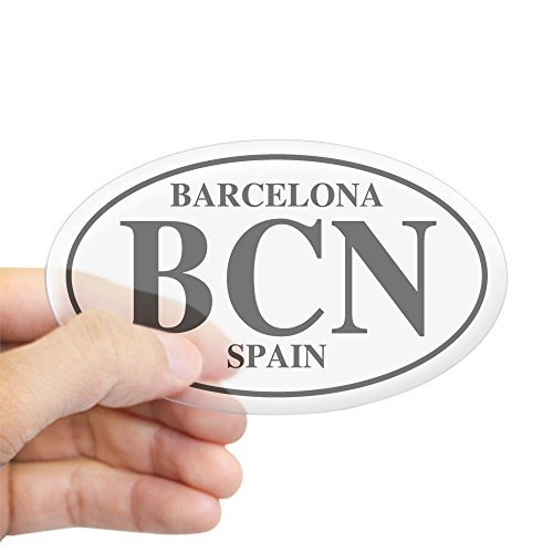 CafePress BCN Barcelona Oval Sticker Oval Bumper Sticker, Euro Oval Car Decal