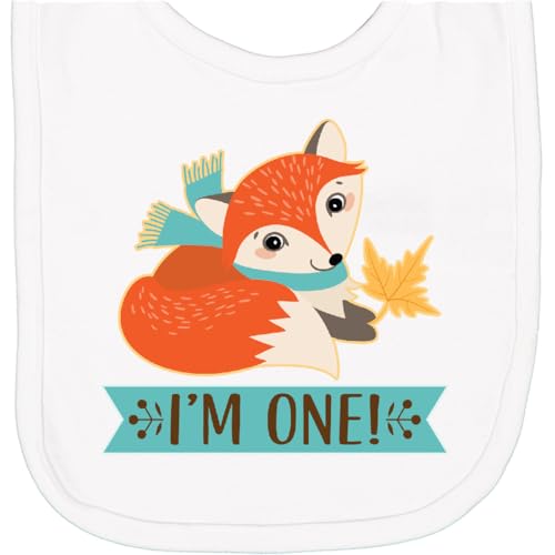 inktastic 1st Birthday Woodland Fox 1 Year Old Newborn Bib