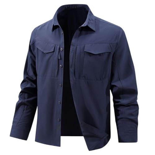 Chemise cargo homme manches longues ample idéale pour les loisirs en plein air