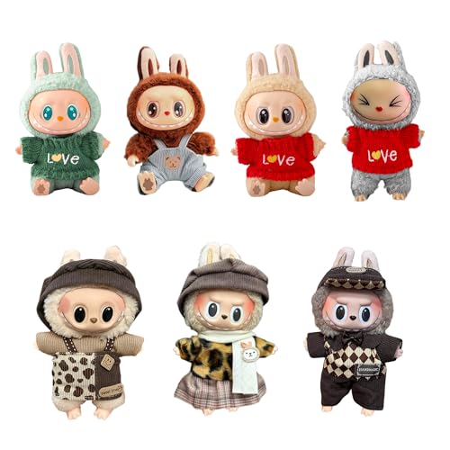 XOKOTAKI La-BuBu Llavero de Peluche con Ropa. Bolsa Sorpresa de Monstruo de Peluche. Muñeco Sorpresa Coleccionable. Figura de Felpa Suave Niños y Niñas. Contenido Aleatorio (1ud)