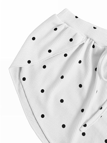 Image of MakeMeChic Women's Pajama Bottoms Floral Print Tie Front Micro Short Side Slit Summer Lounge Shorts