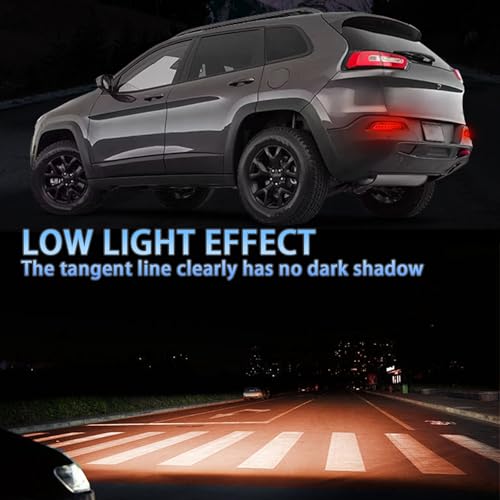 PGTOPONE LED Rear Bumper Reflectors Light Fog Brake Tail Lamps Compatible with for Jeep Cherokee 2014-2018 Pair Driver and Passenger Side Replace OEM Stock Reflector Trim (SMOEKD) by PGTOPONE - Used condition - Image 3