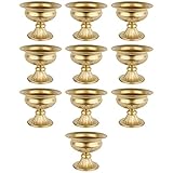 Koyal Wholesale Metal Pedestal Vase Centerpiece Compote Flower Bowl, Compote Vase Stand, Floral Centerpiece, for Wedding, Bridal Shower