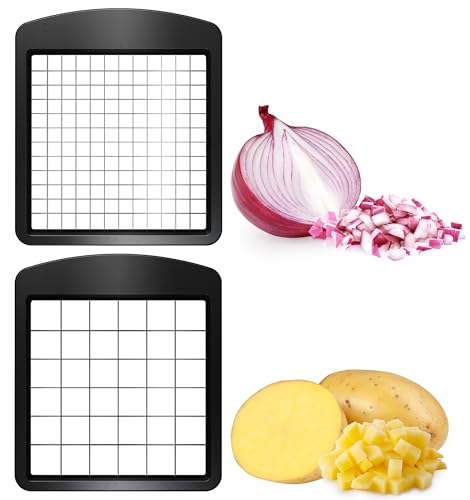 Fullstar Blade Replacement Set – Only Compatible with Select Fullstar Vegetable Chopper Models – 2pc Insert Set for Large Dice (Potatoes, Apples) & Small Dice (Onions, Tomatoes) – 3.9 x 4.4 inches