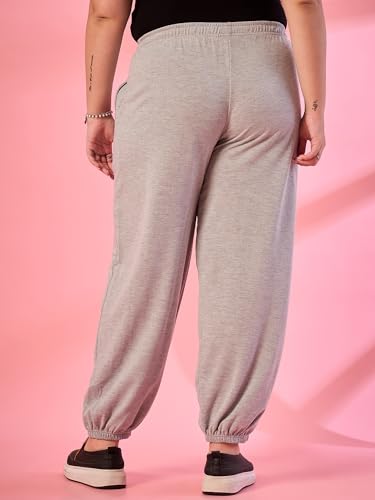 Image of ALZA Women's Cotton Oversized Joggers with Utility Pockets - Loose Fit High Waisted Track Pants for Gym, Yoga & Travel - Lightweight All-Season Lounge Sweatpants