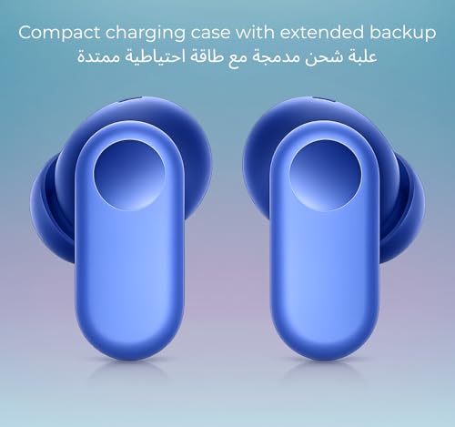 Image of Original Buds 2R for OnePlus Nord Wireless Earphones Equipped Mic 12.4mm Drivers Noise Reduction Long Battery 38Hr Deep Bass Fast Pair Clear Call Lightweight in-Ear Type C Charging (Blue)
