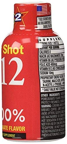 Energy Shot Acai & Pomegranate Stacker 2 B12 (2Oz, Case Pack Of 48) #TOP2