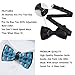 WUXEKZO Men's Boys Fashion Axolotls Hearts And Bubbles Teal Green Pre-Tied Bow Ties, Adjustable Neck Band Creative Bow Ties for Holiday Party, New Year, Suit