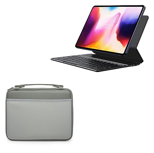 BoxWave Case Compatible with Chuwi HiPad Pro - Hard Shell Briefcase, Slim Messenger Bag Briefcase Cover Side Pockets - Pewter