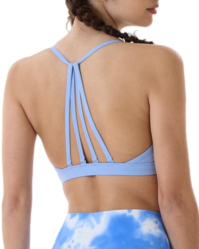 Image of AUROLA Mercury Workout Sports Bras Women Athletic Removable Padded Backless Strapy Minimal Crop Top