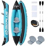 COSTWAY Kayak Gonfiabile a 2 Posti con 2 Pagaie in Alluminio e Pompa