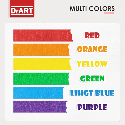 Deart 12X0.6INX11YDS 12 Pack Colored Masking Tape, 396 Ft X 0.6 Inch Mini Colored Painters Tape For Arts & Crafts Labeling Or Coding, Kids Art Supplies Color Tape Rolls thumb #3