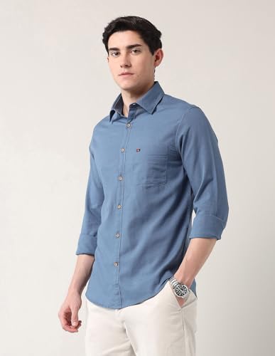 Image of AD by Arvind Modern Slim Fit Solid Shirt