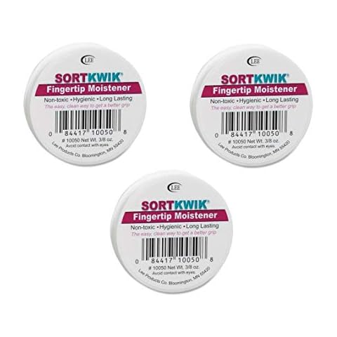 LEE 10050 Sortkwik Fingertip Moisteners, 3/8 oz, Pink, Sold as 3 Pack Cover