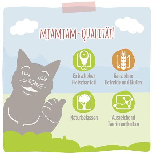 MjAMjAM Katzenfutter Premium Nassfutter für Katzen 12er Pack 125g