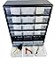Homak 18-Drawer Parts Organizer, Black, HA01018001,Black Matte