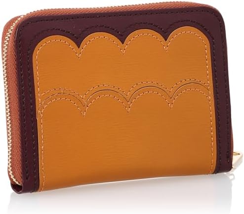 Amazon | [ツモリチサト] スカラップコンビ 二つ折り財布 キャメル