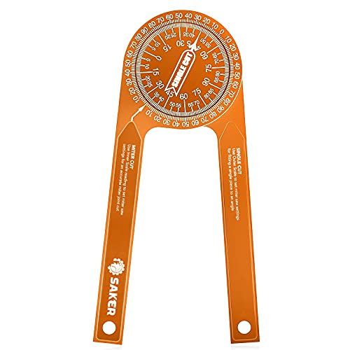 Saker Miter Saw Protractor7Inch Aluminum Protractor Angle Finder