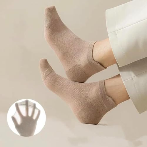 Image of Pack of 6 Unisex summer breathable Ankle Socks - Soft Cotton Mesh, Non-Slip Cuff & Seamless Toe | Everyday Comfort Socks for Walking, Work, Sports & Casual Wear
