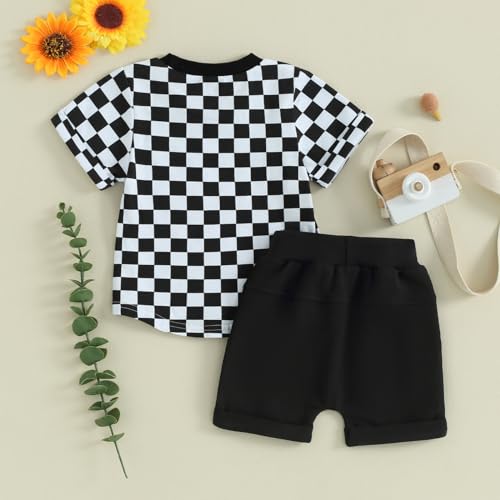 MA&BABY Checkerboard T-Shirt Shorts Set
