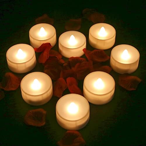 Teynewer LED Flameless Candles, Pack of 6 Realistic and Bright Flickering Battery Operated LED Votive Tea Light Candles with Timer Remote Control for Christmas Wedding Festival Celebration, Warm White