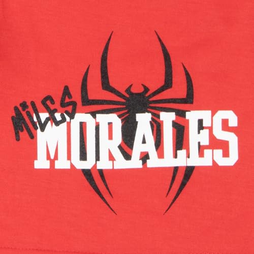 Image of Marvel Spider-Man Miles Morales Boys Short Sleeve T-Shirt and Shorts Set, 2-Piece Superhero Outfit for Kids