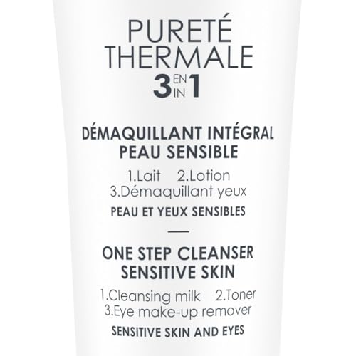 Vichy, Pureté Thermale, Démaquillant Intégral, Utilisation 3-En-1 Lait Lotion et Démaquillant, Nettoie et Purifie, Adapté aux Peaux et Yeux Sensibles, Glycérine, 300 ml