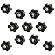 10 Stück Sterngriffmutter M6,Flügelmutter M6,Sterngriffschraube,Schwarz Sternform Kopf Klemmmutter,Durchmesser 32mm,für Maschinen und Anlagen Werkzeugmaschinen Fitnessgeräte Möbel