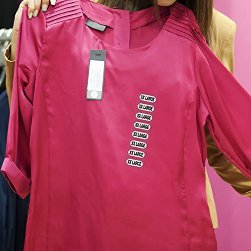 Clothing Size Strip Labels - 1.25" X 5" - 250 Strips Per Roll - Clear With Black And White Ink By Kenco (Xxl) #TOP4